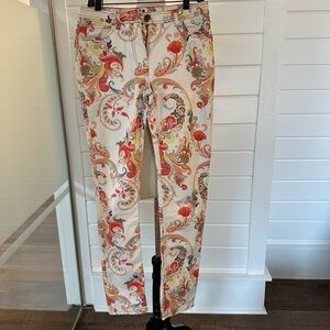 Etro Multicolor Paisley Print Pants